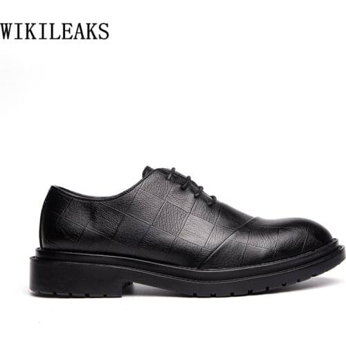 Italian Official Shoes Men Dress Mens Formal Shoes Leather Coiffeur Suit Shoes Mens Dress Boots Luxury Brand Erkek Ayakkabi Bona