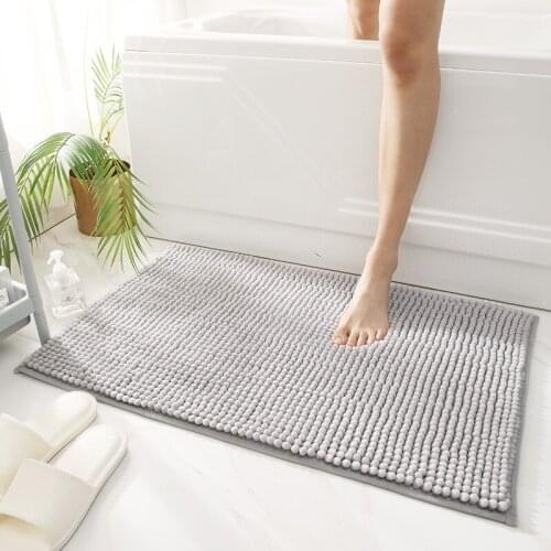 Microfiber Chenille Bath Mat Water Absorb Anti Slip Bathroom Rug Carpet for Living Room Floor Mat for Kids Tapete De Banheiro