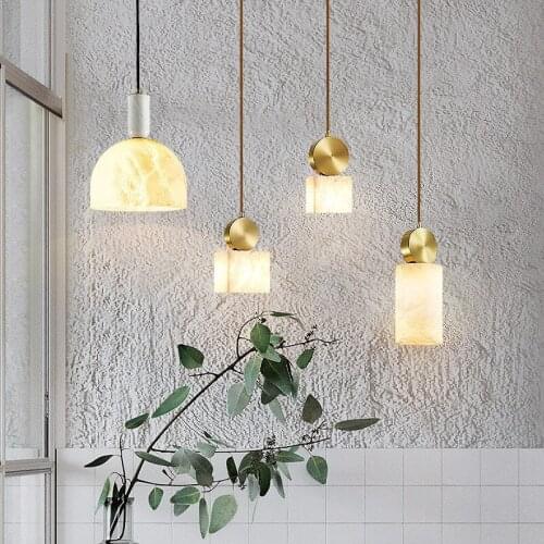 Bedside Chandelier All Copper Light Luxury Modern Minimalist Restaurant Bar Personality Creative Nordic Long-line Bedroom Lamps