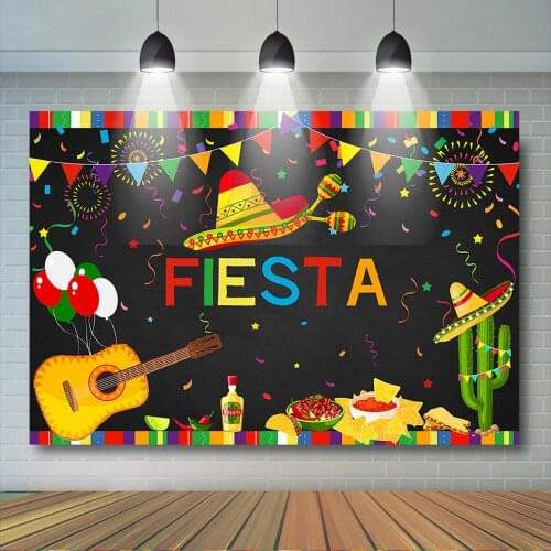 Mexican Fiesta Birthday Party backdrop Taco Birthday Party Background Summer Fiesta Luau Pool Party Decoration Event Banner