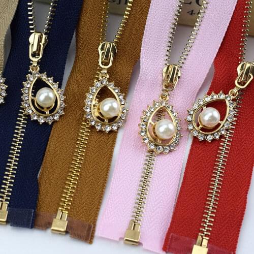 1pc Meetee 3# Metal Zipper 40cm 50cm 60cm 70CM Open End Zip for Sewing Bags Clothing Accessory Zippers for Sewing
