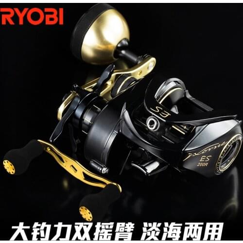 Japan Ryobi Brand Big Size Baitcasting Reel Slow Jigging Reel Double Handle 9+1 Gear Ratio 7.2:1