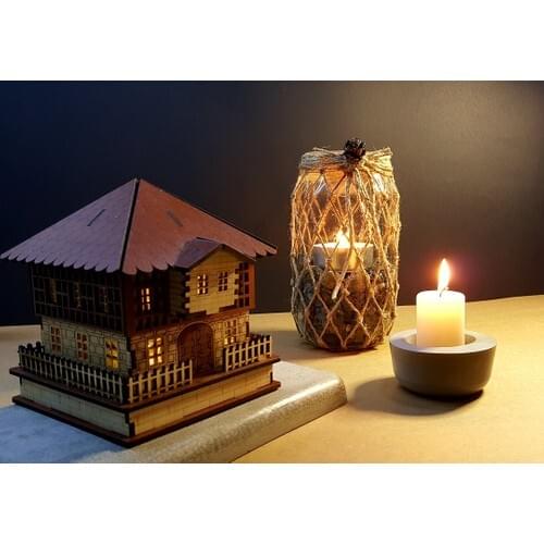 AYS Design Decorative Home and Candle Holder Set 4'lü