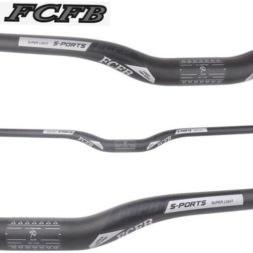 FCFB new gray matt rise handlebar 3K bicycle MTB handlebar rise bike parts 31.8*600/620/640/660/680/700/720/740/760mm