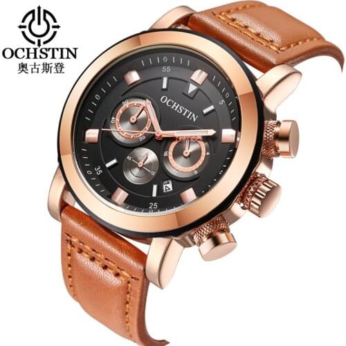 Men's Watch With Leather Strap Ochstin China