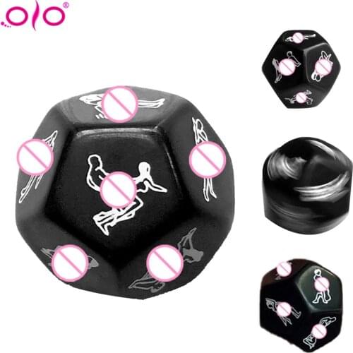 OLO 25mm 12-side Acrylic Dice Sex Romance Love Humour Gambling Erotic Craps Dice Bar Toy Couple Gift