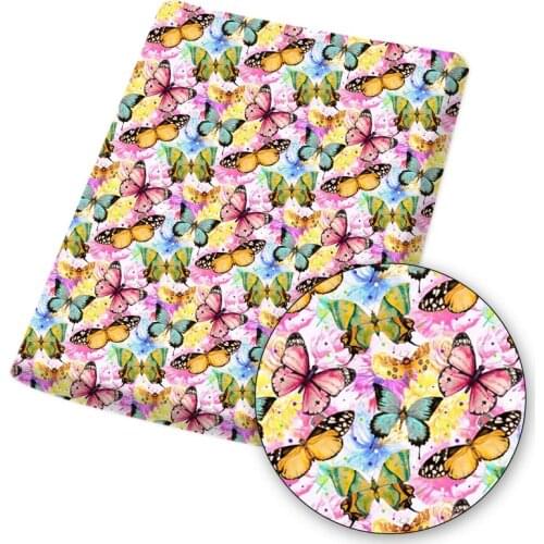 Polyester Cotton Fabric Per Meter Butterfly Printed Fabric Dress Making Handmade Mask Cloth Sheets DIY Crafts Supplies 45*145cm