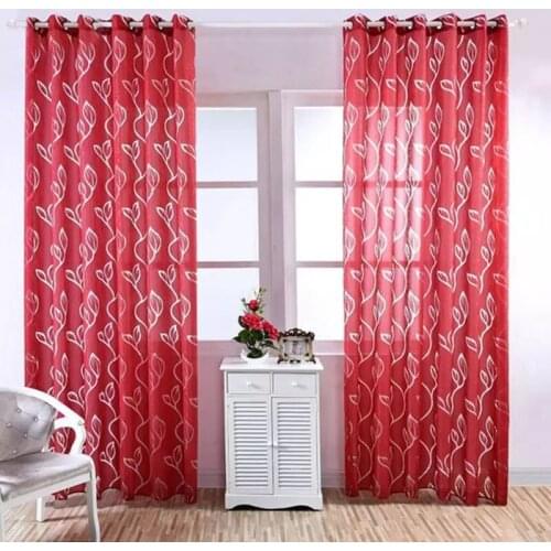 1 Pair Embroidery Tulle Window Curtain Sheer for Kitchen Living Room Sheer Scarf Valance Modern Bedroom Livingroom Curtain