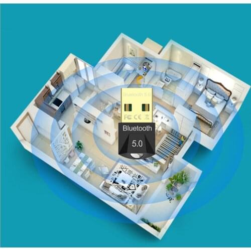USB Bluetooth Adapter for PC 5.0 Bluetooth Dongle Receiver Support for Windows 10/8.1/8/7/XP for Desktop Laptop Mouse Keyboard