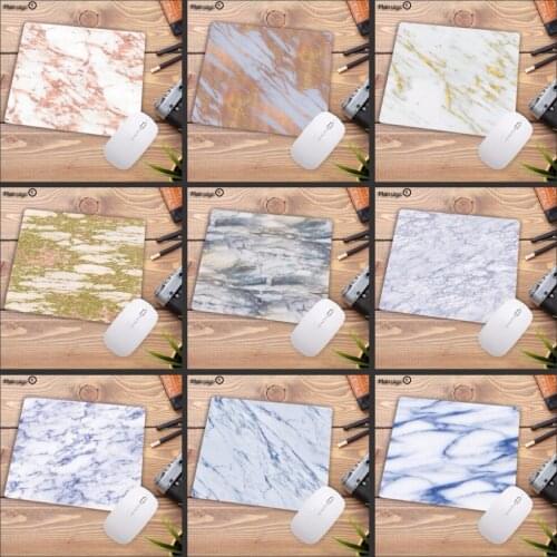 Mairuige High Quality Customized Green and Gray Marble Stone Style Gaming Speed Mousepad Non-Slip accessory and 22X18CM