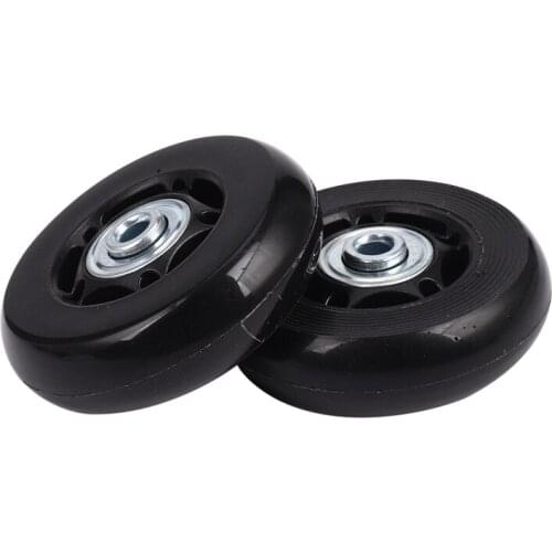 2 Set Luggage Suitcase Replacement Wheels Axles Rubber Deluxe Repair OD 64mm New