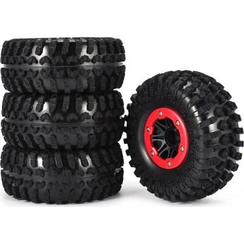 4pcs AX-3021A/B 130mm 2.2in Rim Rubber Tyre Wheel Set for Axial SCX10 RC4WD D90 1/10 RC Rock Crawler Car
