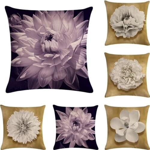 45 * 45cm Lotus Flower Home Decorative Pillow Case Throw Pillowcase Pillow Covers Seat Cushion Decorative Pillows