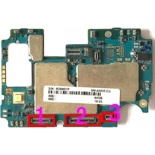 5--50PCS/LOT, For Samsung A30 A305 A305F LCD Display FPC / USB Charger Charging Plug / Battery FPC Connector Contact on Board