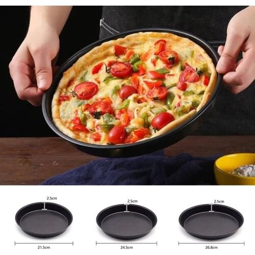 Carbon Steel Non-stick Pizza Baking Pan Mesh Tray Plate Round Deep Dish Pizza Pan Tray Mould Bakeware Baking Tool NEW