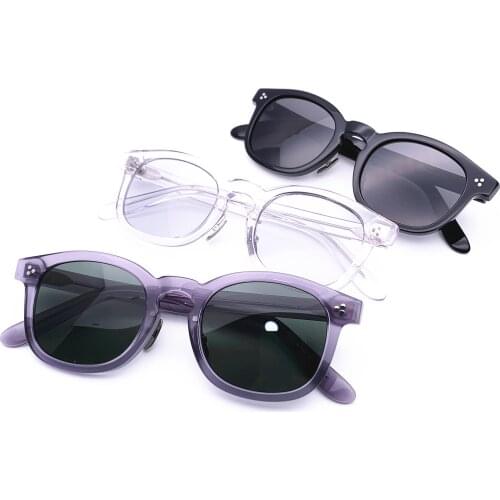 Belight Optical Japan Design Acetate Material with Rivert Cool Fashion Men Women Transparent Sunglass F2055