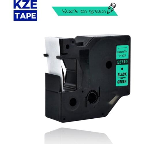Dymo d1 24mm 53719 black on green label tapes Ribbon compatible Dymo D1 label printer for Dymo Label Printer DYMO LM160 LM280