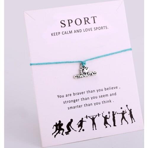 Gymnastics Gymnastic Sport Calisthenics Charm Bracelets Chain Jewelry Women Girl Boy Unisex Best Friends Gift Drop Shipping