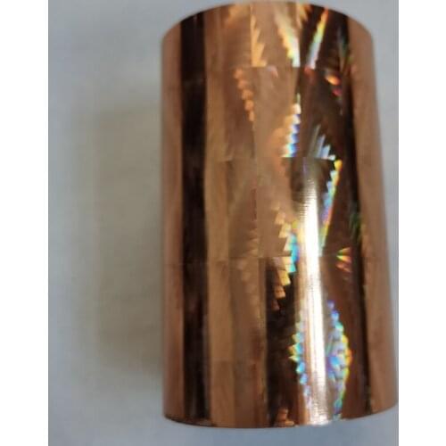 Hot stamping foil holographic foil gold A12 prismatic pattern hot press on paper or plastic materials transfer film hot foil