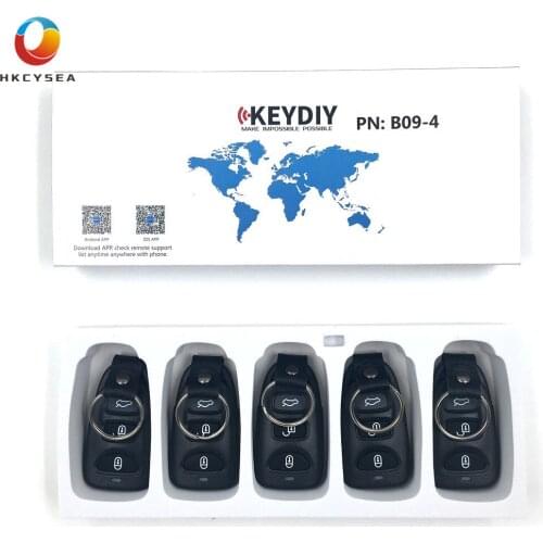 HKCYSEA 5PCS/LOT B09-4 Style 4 Button B Series KEYDIY Remote Control for KD900 KD900+ URG200 KD-X2 Mini KD Key Programmer