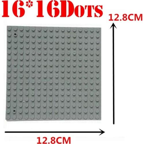 HTB11 Single Sales 16*16 Dots Small Base Plate For Small Brick Floors kids Toy Gray Bottom Plate Children Gifts Educational Toy