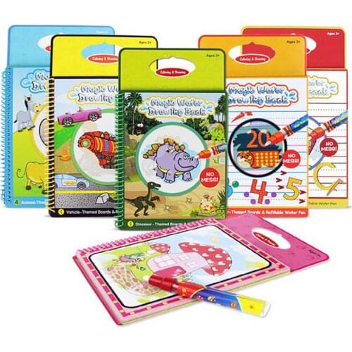 Magic Water Drawing Book Coloring Book Doodle & Magic Pen Painting Drawing Board Early Educational Toys For Kids Birthday Gift