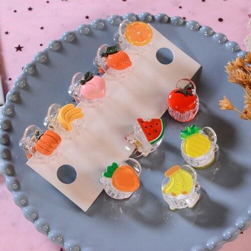 Korean Fruit Hair Clip For Kids Girls Cute Hairpins Trendy Hair Claws Wedding Tiara bridal Hair Accessories