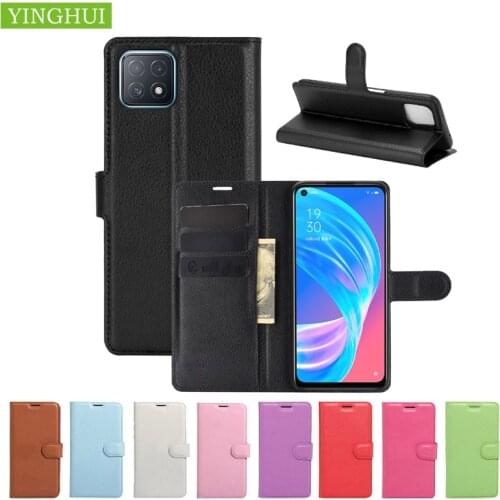 Flip Leather Silicone Magnetic Phone Case Bag For OPPO A73 A72 A53 A52 A31 A15 A12 A91 A92 A93 Litchi Texture Protect Cover Card