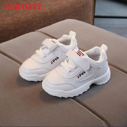 XGRAVITY Boys Girls Fashion Sneakers Baby/Toddler Little Kids Leather Trainers Children School Sport Shoes Soft Running Shoes 04