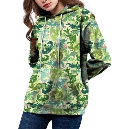 Angry Goldfish Fashion Fun Gift Pullover Female Sweatshirt Green Ocean Animal 3DPrint Women Hoodies Plus Size Clothes S-4XL