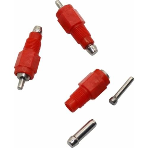 50 Pcs Chicken Quail Nipple Drinking Water External Thread 9.5mm Red Stainless Steel Column Poultry Farming