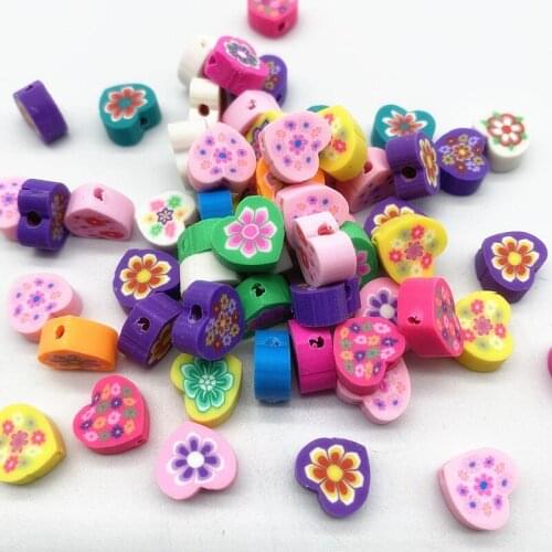 New 30pcs10mm Smiley/Animal/Fruit Beads Polymer Clay Beads Spacer Loose Beads for Jewelry Making DIY Accessories #31