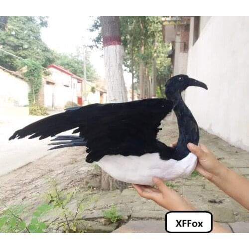 Huge real life wings osprey model foam&feather simulation black osprey bird doll gift about 50x40cm xf0941