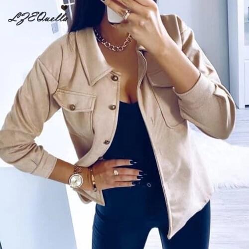 LZEQuella New Warmness Long Sleeve Coat Women Fashion Button Pocket Soft outfits Female Coats NZ2411