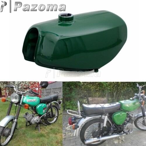 Pazoma Motorbike Steel Green Orange Gas Tank Motorcycle Fuel Tank for Simson S50 S51 S70