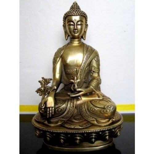 Tibetan Buddhist Medicine Buddha Bronze Statue