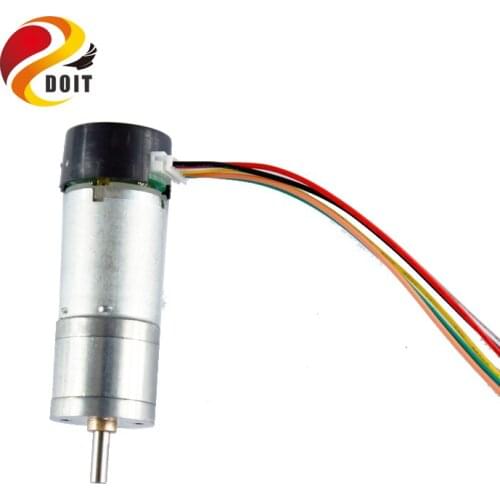 GM25-370 Motor Gearing with Hall Sensor Metal Gear Motor and Speed Measuring Module for DIY RC Toy Smart Tank Chassis