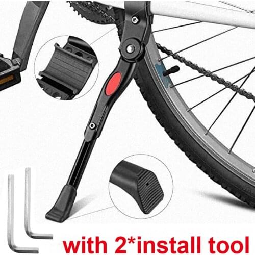 Adjustable Aluminum Road Bike Cycling Parking Kick Stands Leg Rack Brace Mount Side Support Bicycle Cycling Parts Accessories