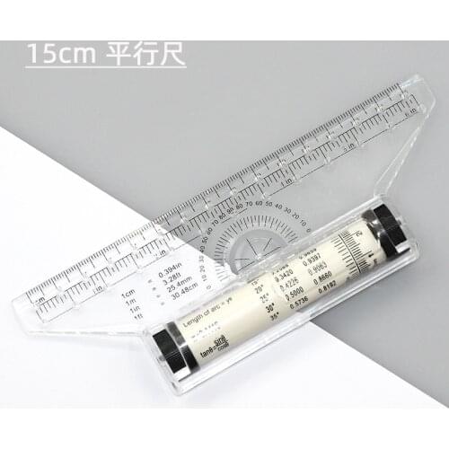 Roll Ruler Parallel Rulers 15cm Universal Foot Angle Rule Balancing Scale Drawing Reglas Multi-purpose Rolling Ruler