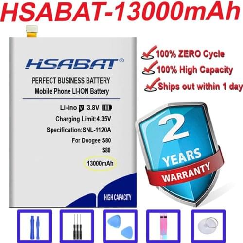Top Brand 100% New 13000mAh Battery for DOOGEE S80 / S80 Lite in stock