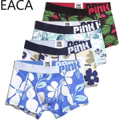 2020 New Pink Heroes High-quality Men Boxer Shorts Cotton Men Underwear Comfortable Male Panties Fashion Print Men Underpants