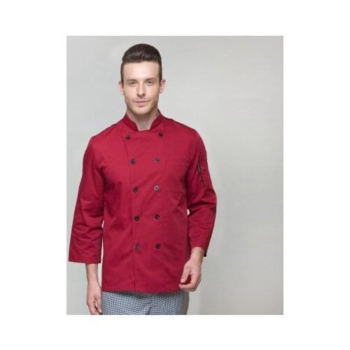 High quality winter long-sleeved Chef service Hotel working wear Restaurant work clothes Tooling uniform cook suit Tops 3