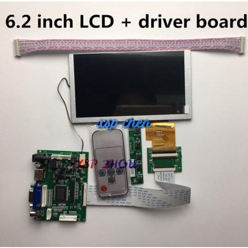 6.2 inch LCD screen HSD062IDW1 A00 A01 A02 Touch screen with HDMI VGA 2AV 50 PIN Driver Board TTL LVDS Controller Board