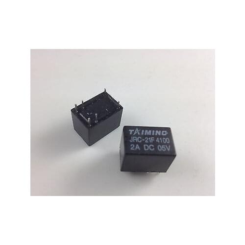 10pcs Miniature PCB Relay JRC-21F 4100 2A DC 5V 6 Pins