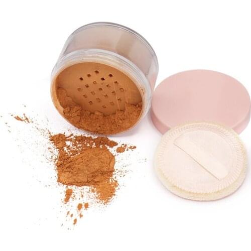 10 Piece Private Label Setting Loose Powder with Puff Makeup Oil Control Natural Pigment Face Powder Foundation Custom Logo