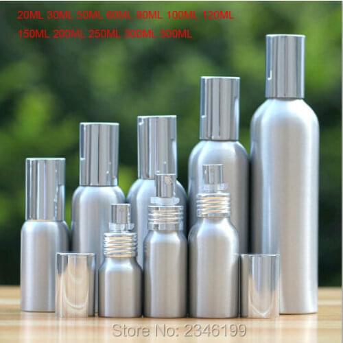 20ML 50pcs/lot Aluminum Spray Bottle, Fine Mist Cosmetic Refillable Bottle, Sample Travel Subpackage Polished Aluminum Bottle