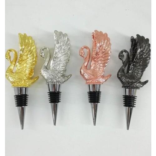4-Color Creative Zinc Alloy Cap Swan Stopper Preservation Plug Gold Rose Gold Bar Bottle Cover Tool Wine Bottle Decoration
