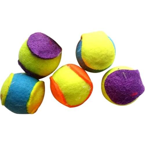 5/6PCS Random Color Cat Cloth Ball Toy Cat Interactive Toy Colorful Patch Cat Ball Toy Kitten Play Training Toy Legendog