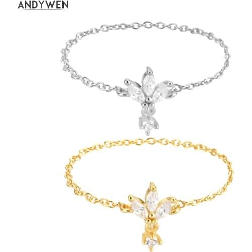 ANDYWEN Women's Gold Rings