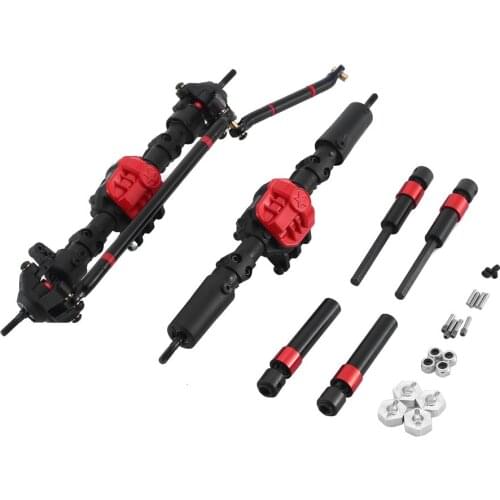 RC Car Front Rear Straight Complete Axle for 1:10 RC Crawler Axial SCX10 II 90046 90047 Upgrade Parts